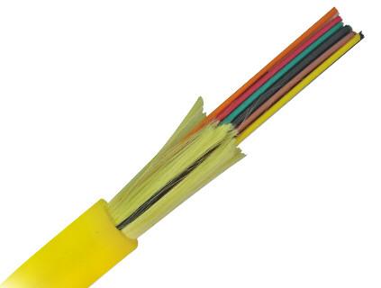 GJFJV Indoor 12 Core Single Mode Fiber Optic Break Out Cable with Strengthened