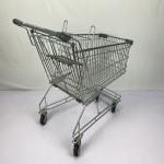 125L Conventional Metal Shopping Trolley Grocery Cart Australian Style PU Wheels