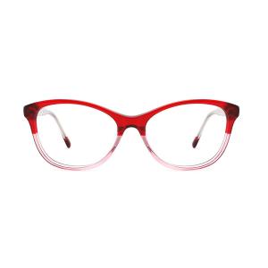 Quality Clear Lens Women'S Acetate Classic Cat Eye Glasses Frame Special Temple Lens Width 2.08&quot; wholesale