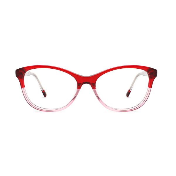 Clear Lens Women'S Acetate Classic Cat Eye Glasses Frame Special Temple Lens