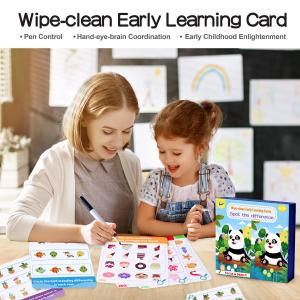 Quality Wipe Clean Spot Difference Cards Concentration Practice Learning wholesale