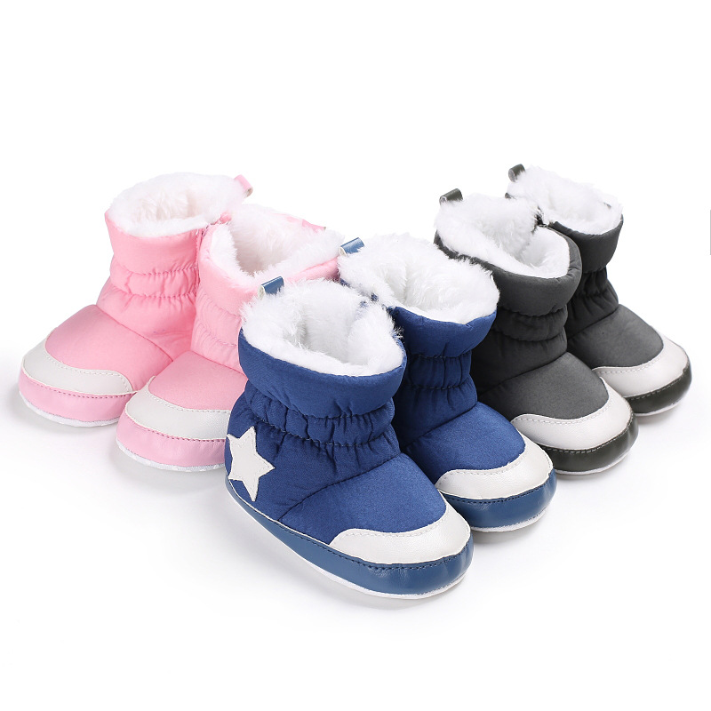 China Factory Cartoon star soft-sole lovely newborn prewalker eva baby fur boots