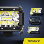 Truck ATV SUV Jeep Spot Flood Combo LED Light Bar / Three Row LED Light Bar