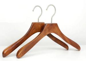 Quality 45CM Of Length Solid Wooden Clothing Store Hangers For Bussines Suit wholesale