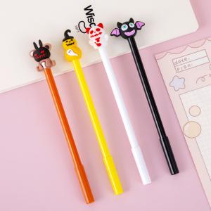Quality Creative Halloween Theme Gel Pen 0.5mm Cartoon Pumpkin Bat Ghost Gift Gel Pen wholesale