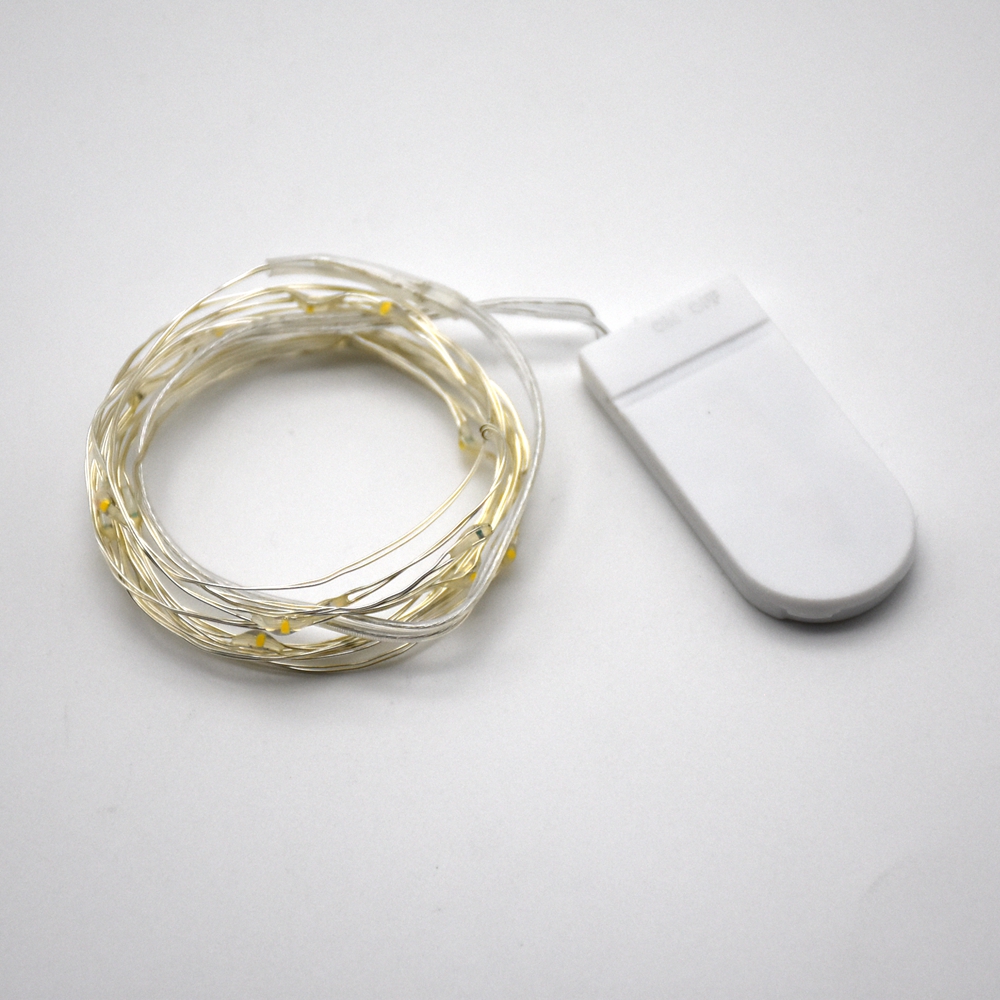 Mini LED String light 2M Silver Wire Fairy Lights for Garland Home Christmas Wedding Party Decoration Powered by CR2032