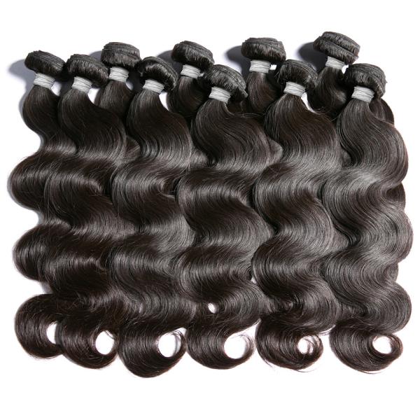 100% Pure 1B Black Color Brazilian Human Hair Bundles Wet And Wavy Hair