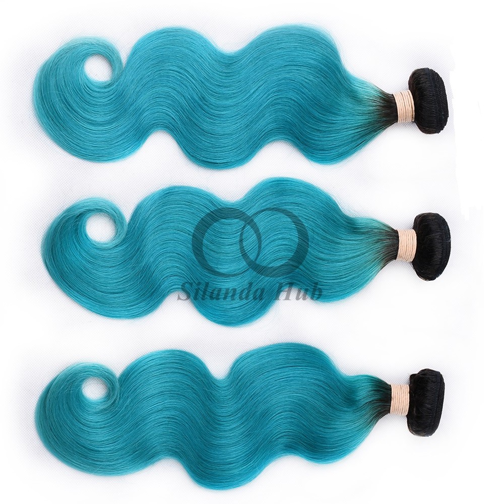 #T1B/Blue Body Wave Remy Human Hair Bundles Sew In Weave Bundles Brazilian Bundle Deals