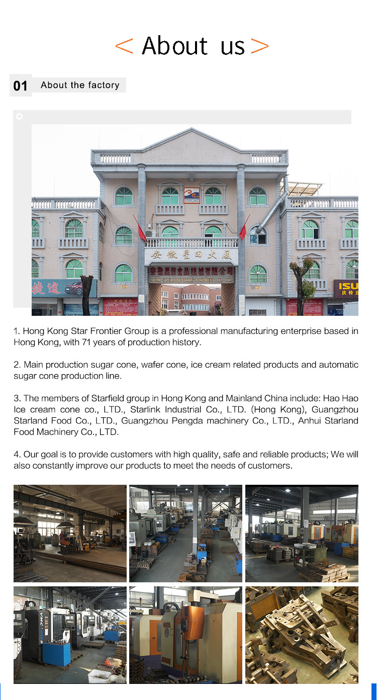 5kg / hour Rolled Sugar Cone Machine Automatic Ice Cream Cone Production Line