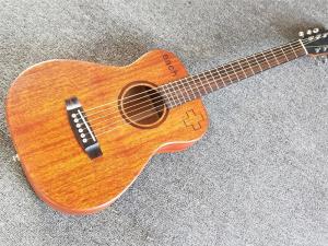 Quality 34&quot; traveling acoustic guitar,Factory Sapele-wood top and back Mini acoustic Guitar wholesale