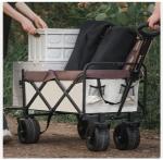 Custom Logo Foldable Beach Wagon for Camping and Wide Wheels Weight Capacity