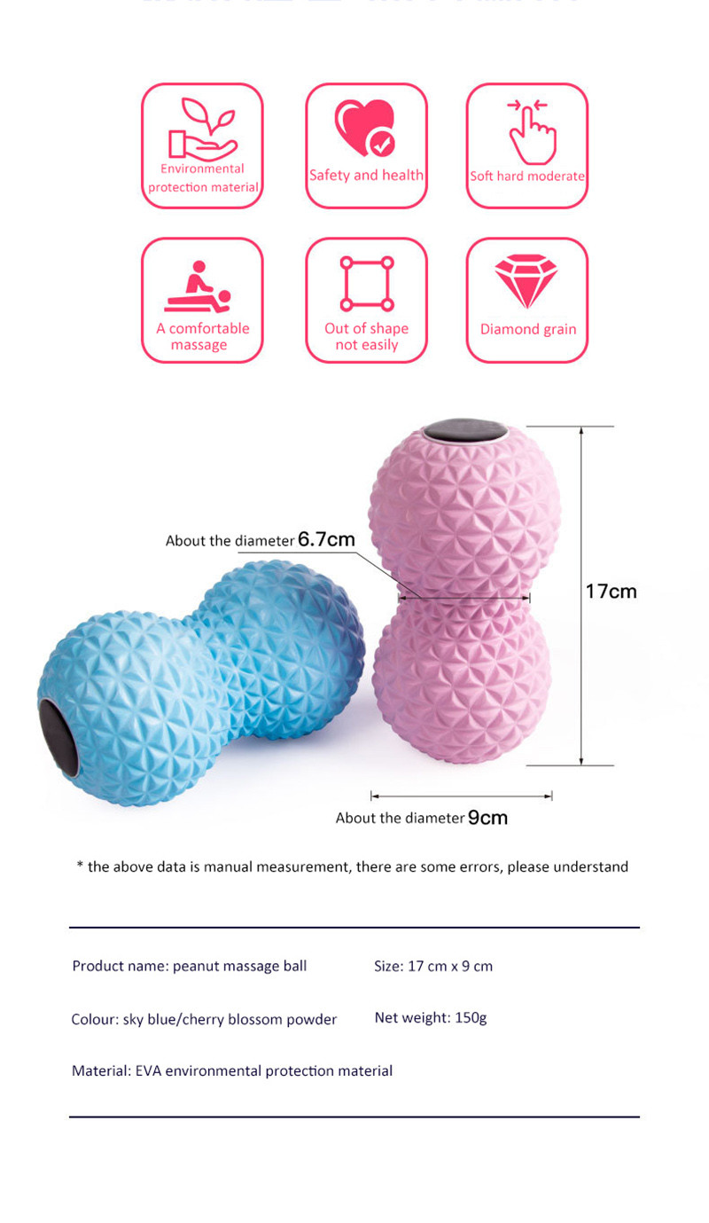 Custom Handheld Rubber Peanut Ball Massage Roller For Muscle Relief