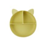Food Grade Silicone Baby Cat Divided Plate Feeding Bowl Cartoon Fox Dishes