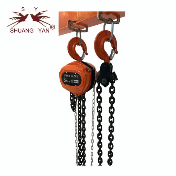 KINGLONG 55-YEAR History Good Sale Red Color Manual Lifting Chain Hoist 3T*3M