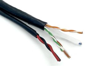 Quality UTP CAT6+2C CCTV Siamese Camera Cable 4 Pair BC 18AWG CCA For CCTV Installation wholesale
