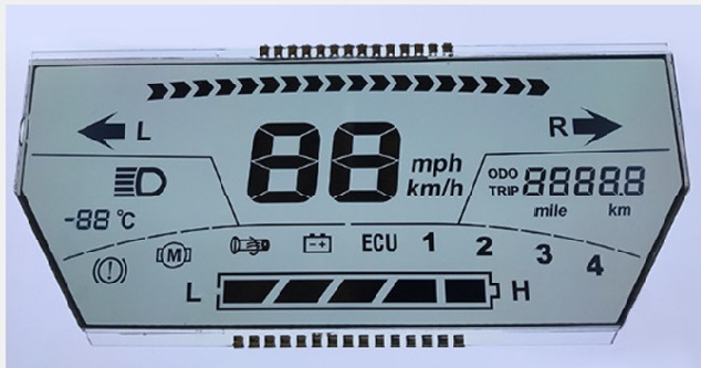 Seven Segment LCD Module TN 6 Digit LCD Display Blue Backlight