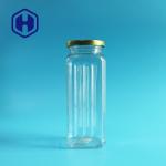 Transparent PET Plastic Jar Dog Treat Food Packaging Square Tinplate Metal Lid