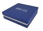 Cardboard Material Logo Printing Blue Color Printing Top Bottom Boxes Packaging