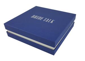 Quality Cardboard Material Logo Printing Blue Color Printing Top Bottom Boxes Packaging with Lamination Craft wholesale