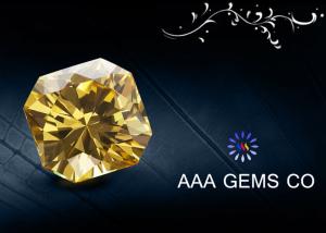 Quality Yellow / Green / Garnet Jewelry Moissanite Fancy Cutting Shap wholesale