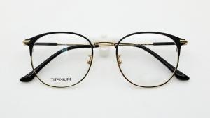 Quality Non Prescription Glasses Frame with Titanium Optical Eyeglasses for Men Women Two tnoe Colors Fashion Crestive Designer wholesale