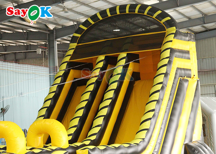 Inflatable Dry Slide Commercial Wave Ropeway Games Inflatable Zip Line Slide Combos Logo Printing