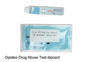 Quality Rapid OPI Drug Abuse Test Kit 4mm Dipcard , Urine Drug Self Test Kit For Medical wholesale