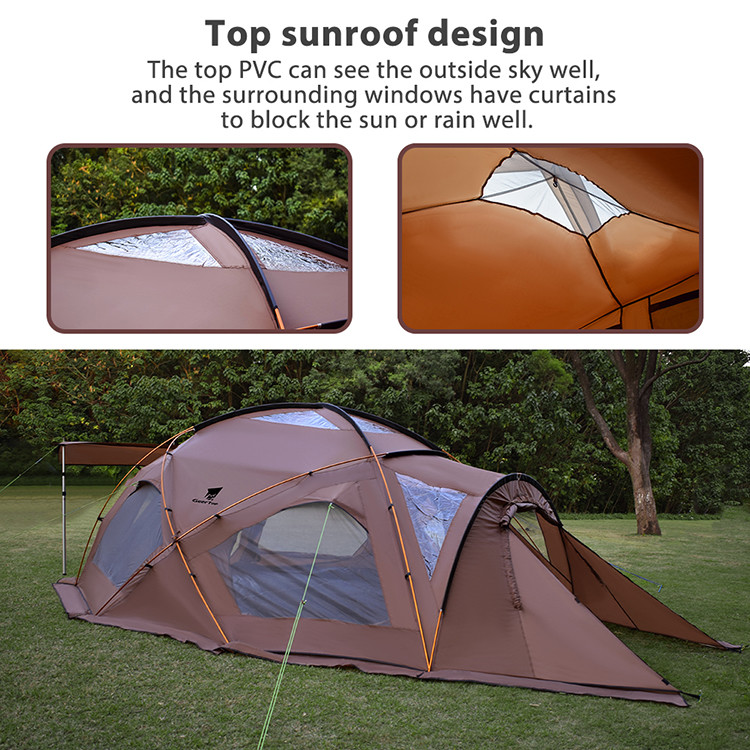Double Layer Breathable 190T Polyester Pop Up Camping Tent