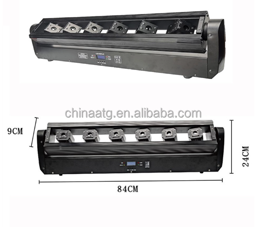 6 Eyes Moving Head LED Stage Lighting Bar Swing Rotating RGB