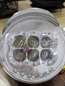 Quality Tricycle LED Headlight Electric Rickshaw Parts Bright 501-800W Power Black And White Color wholesale
