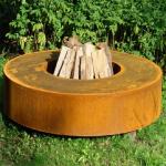 Wood Burning Heater Rusty Metal Corten Steel Fire Pit For Outdoor Fire Table