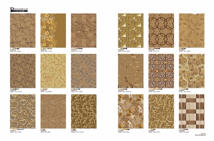 Modern ceramic tile pattern printed wall to wall carpet for school