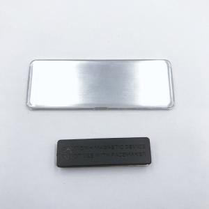 Quality Custom Logo 79x29mm N35 Blank Metal Name Tags wholesale