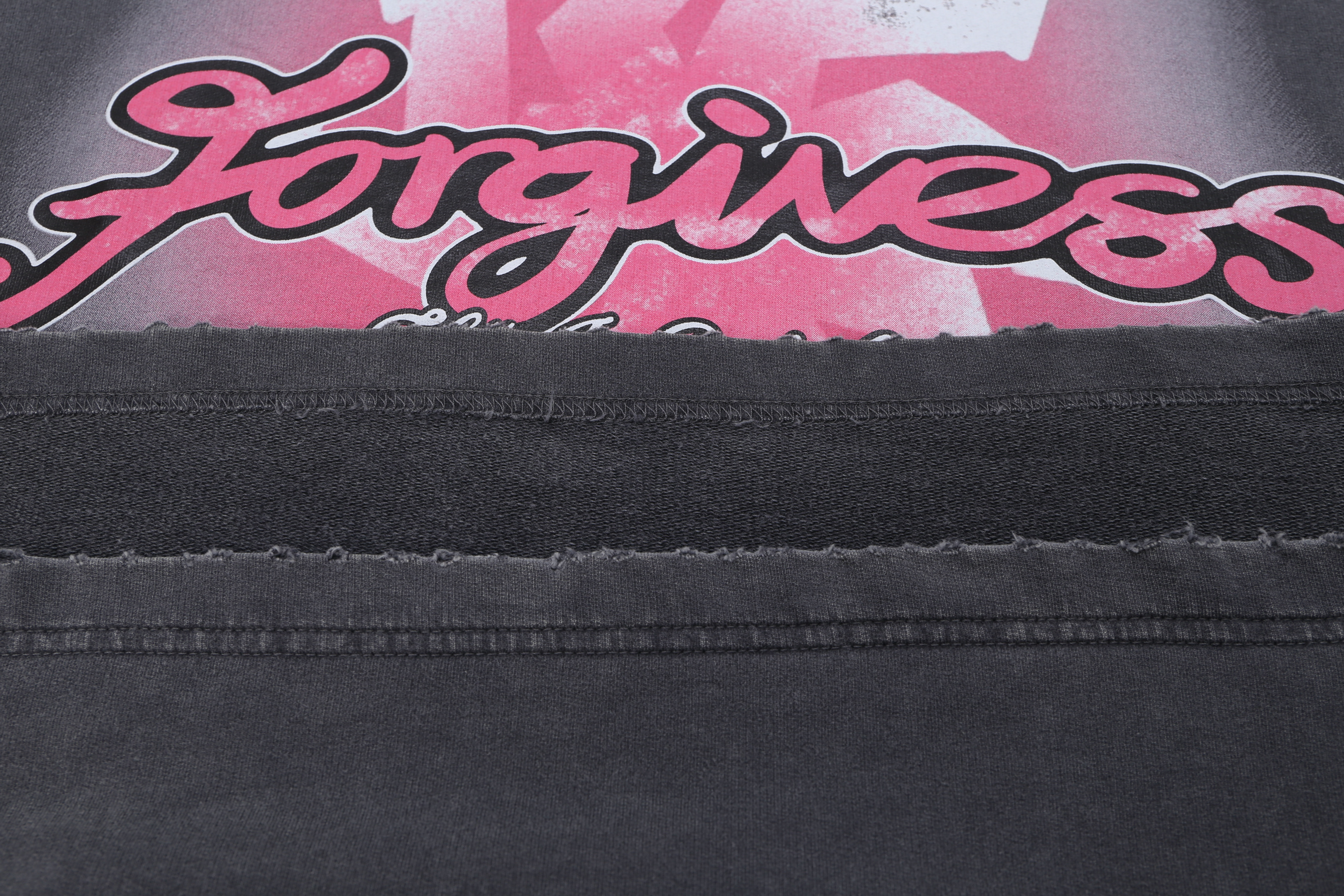 Silk Screen Printed Men's T-Shirts Oversized Decrepit Print in 95% Cotton Vintage Style