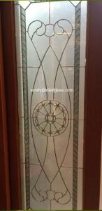 Quality brass caming stained glass panel for wooden door 1&quot; thickness wholesale