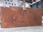 Modern Iron Baltic Red Granite Kitchen Countertop and Staircase Design in Multi