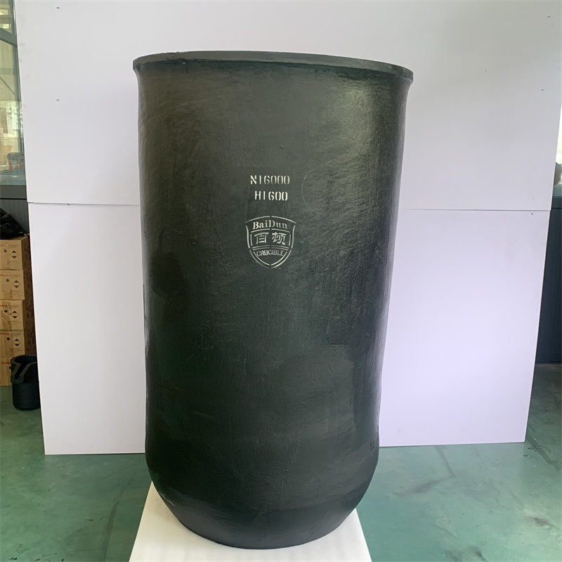 Straight Cylindrical Induction Furnace Crucible Melt Metal Vessel Thermal Shock Resistance