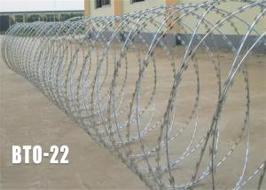 Quality 1.4mm Hot Dipped Single Razor Barbed Wire Blade Fencing Bto-22 wholesale