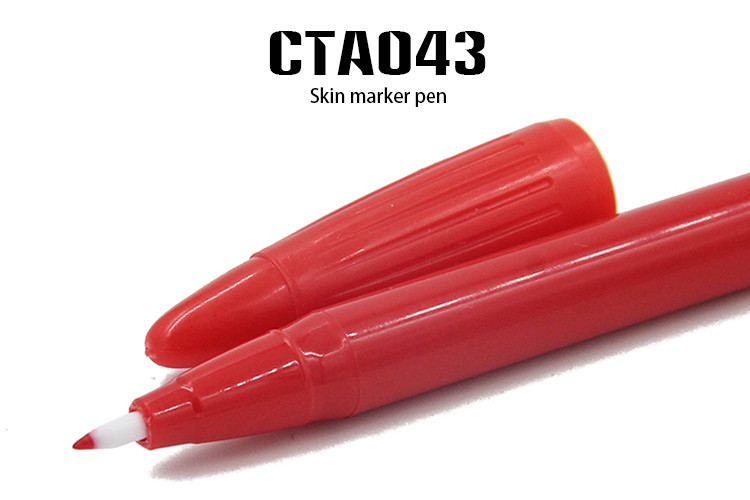 Permanent Makeup Tattoo Accessories , Red Skin Marker Pen Lip Tattoo Use