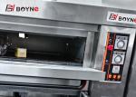 Industrial Stainless Steel One Layer Two Trays Gas Oven With Proofer
