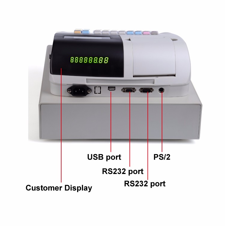 Lightweight and Budget-Friendly Cash Register with Keyboard Net Weight 4.5KG