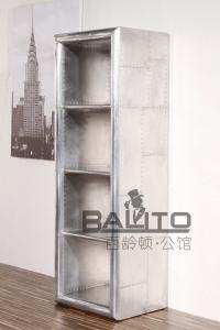 Quality classic old style antique aluminium bookshelf furniture wholesale