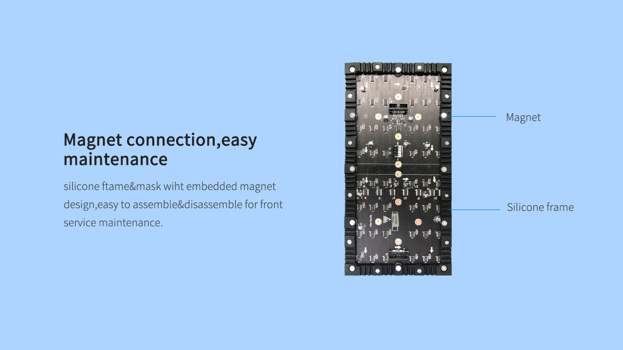 1500cd/Sqm P2 Flexible LED Display Module , Indoor Flexible LED Panel Screen Display