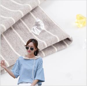 Quality Wear Resistant Double Sweatshirt Striped Cotton Fabric For Hoodie wholesale