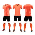 Men Blue Plain Soccer Jersey Football Uniform Set Breathable Quick Drying