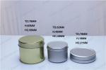 gold small metal tinplated birthday candle jar, candle container
