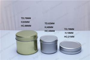 Quality gold small metal tinplated birthday candle jar, candle container wholesale
