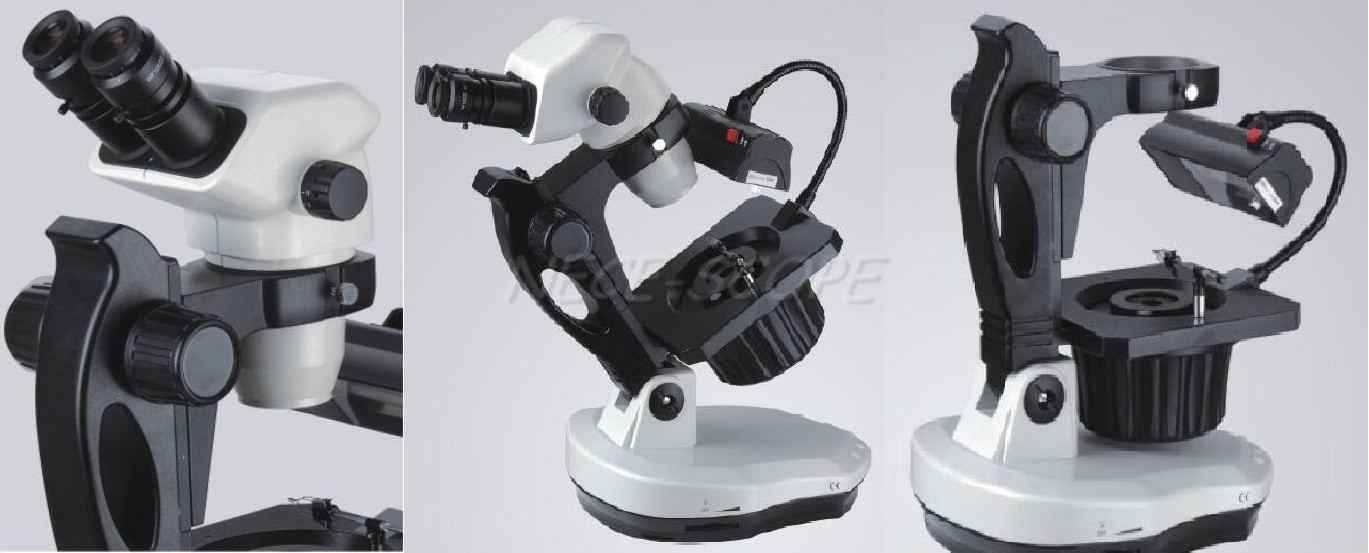 Binocular Light Jewelers Zoom Gem Stereo Microscope With 20X Reticle Eyepiece