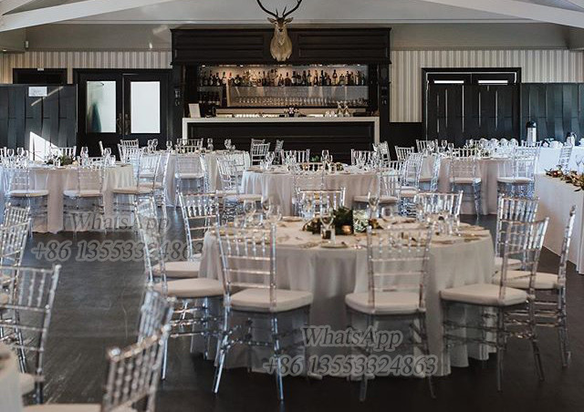 Outdoor Wedding Clear Crystal Chair With Arms Exporter (YC-117)