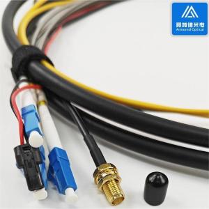 Quality Electrical Hybrid Fiber Optic Cable 4 Cores SM G657A2 Fiber 4pcs 0.17² 7.0mm wholesale